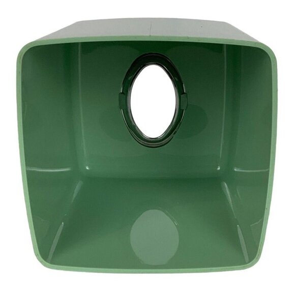 Molded Plastic Tissue Box Cover Mint Green Silver Square Bath Decor Vtg 60s 70s - Picture 7 of 8